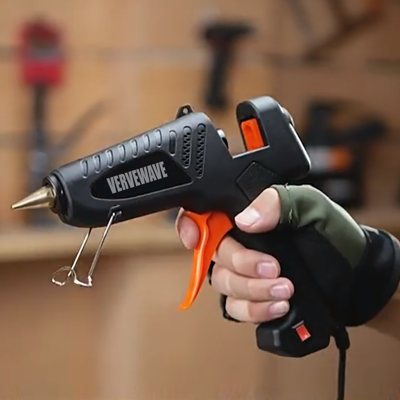 Mini Hot Glue Gun Kit | Dual Temp (High/Low) | Precision Nozzle | 30 Glue Sticks Included | Easy Squeeze Trigger | For Crafts, DIY, Home Repairs-f